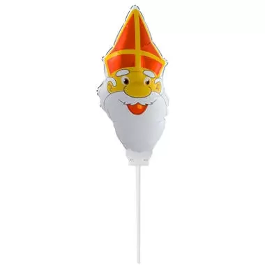 Ballon Sinterklaas op stok - afbeelding 1