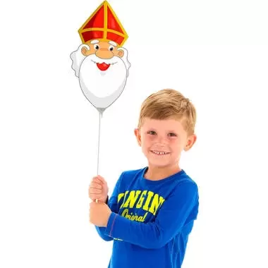 Ballon Sinterklaas op stok - afbeelding 2
