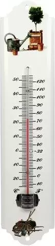 Buitenthermometer l30cm wit