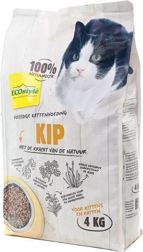 Ecostyle vitaal compleet kat kip 4 kg
