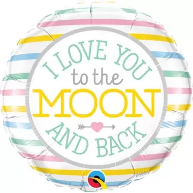 Helium Ballon Love Moon Back