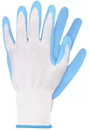 Werkhandschoenenlatex blauw s