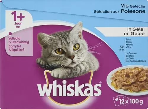 Whiskas MP Adult Vis in Gelei 12 pack