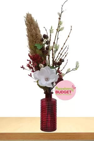 Zijdebloemen in vaas Klein