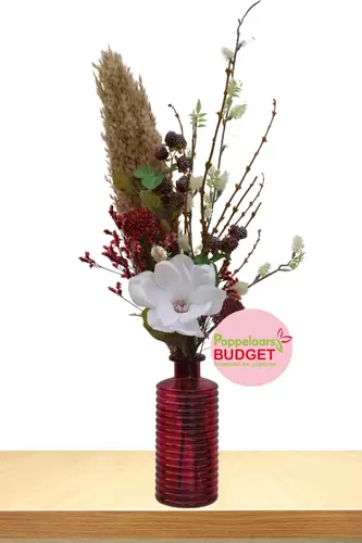Zijdebloemen in vaas Klein